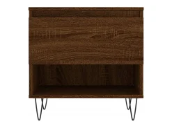 New Conjunto de 2 Mesas de Centro | Mesa de apoio | Mesa de café 50x46x50 cm deriv. madeira carvalho Castanho
