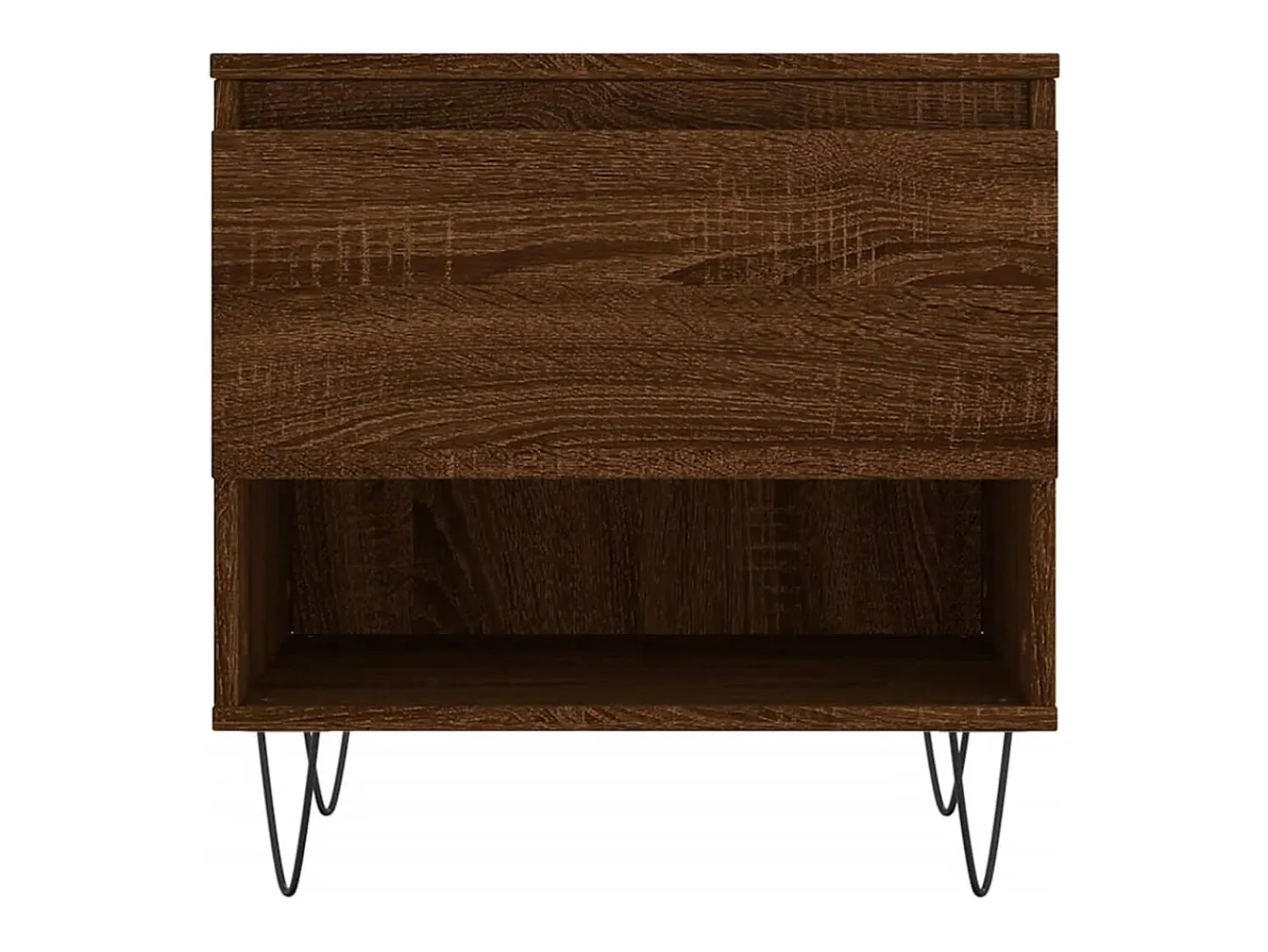 New Conjunto de 2 Mesas de Centro | Mesa de apoio | Mesa de café 50x46x50 cm deriv. madeira carvalho Castanho