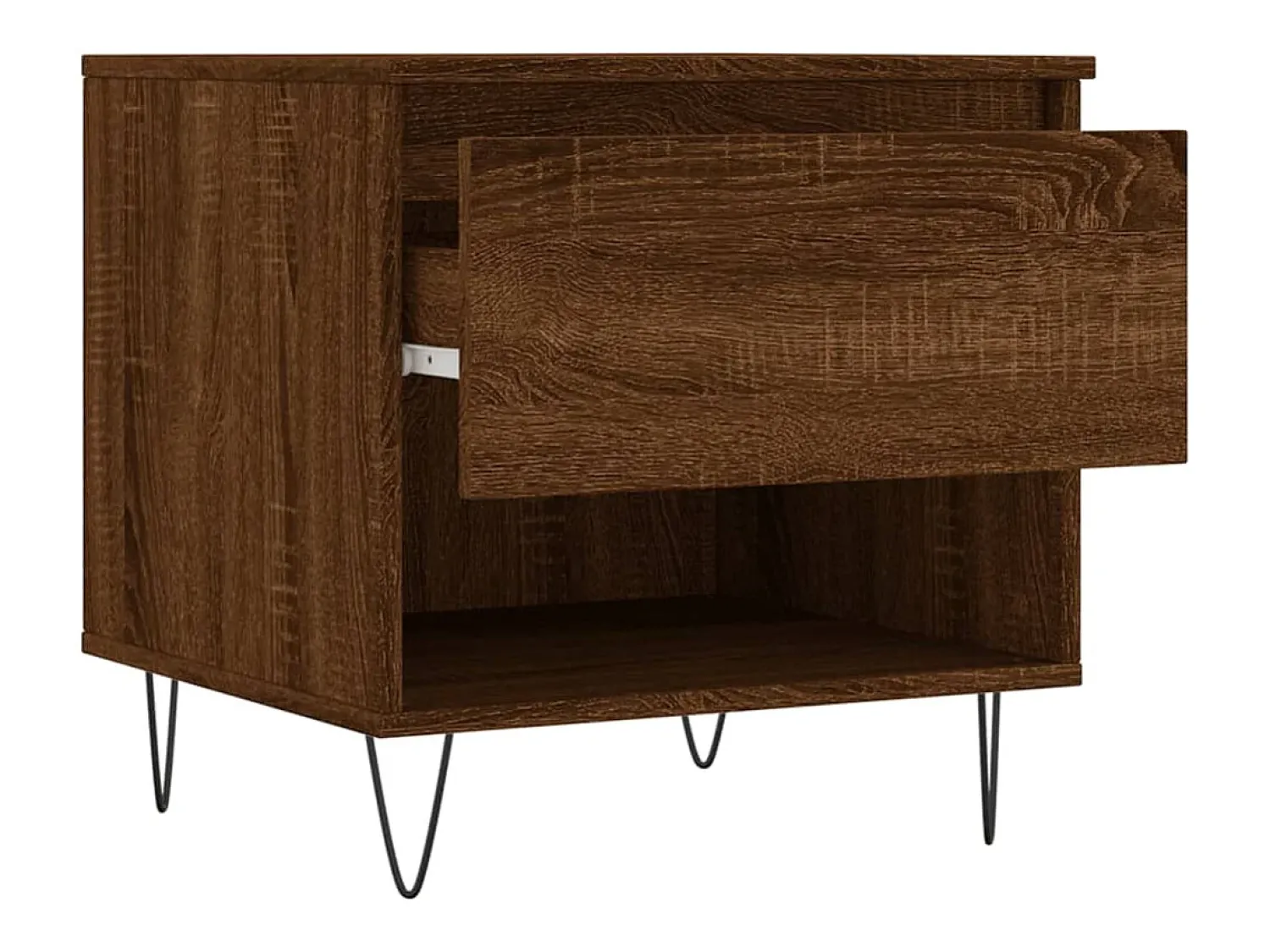 New Conjunto de 2 Mesas de Centro | Mesa de apoio | Mesa de café 50x46x50 cm deriv. madeira carvalho Castanho