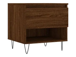 New Conjunto de 2 Mesas de Centro | Mesa de apoio | Mesa de café 50x46x50 cm deriv. madeira carvalho Castanho