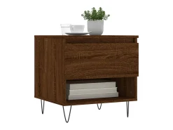 New Conjunto de 2 Mesas de Centro | Mesa de apoio | Mesa de café 50x46x50 cm deriv. madeira carvalho Castanho