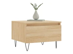 Conjunto de 2 Mesas de Centro | Mesa de apoio | Mesa de café 50x46x35cm deriv. madeira carvalho sonoma^ Mesa De Centro