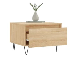 Conjunto de 2 Mesas de Centro | Mesa de apoio | Mesa de café 50x46x35cm deriv. madeira carvalho sonoma^ Mesa De Centro