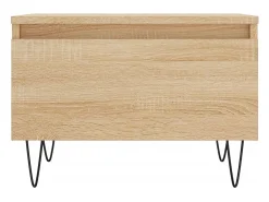 Conjunto de 2 Mesas de Centro | Mesa de apoio | Mesa de café 50x46x35cm deriv. madeira carvalho sonoma^ Mesa De Centro