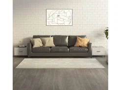 Mesa De Centro| Conjunto de 2 Mesas de Centro | Mesa de apoio + pernas de metal 50x50x40 cm sonoma cinza Cinzento