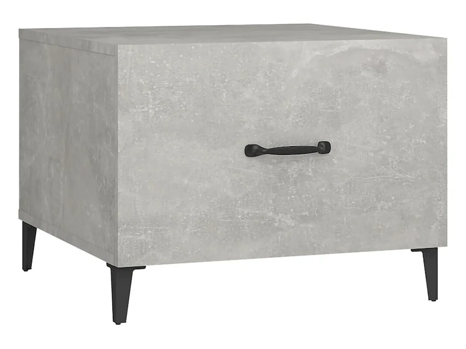 Mesa De Centro| Conjunto de 2 Mesas de Centro | Mesa de apoio + pernas de metal 50x50x40 cm sonoma cinza Cinzento
