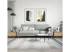 Mesa De Centro| Conjunto de 2 Mesas de Centro | Mesa de apoio | Mesa de café 50x46x35cm deriv. madeira carvalho sonoma Castanho