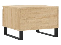 Mesa De Centro| Conjunto de 2 Mesas de Centro | Mesa de apoio | Mesa de café 50x46x35cm deriv. madeira carvalho sonoma Castanho