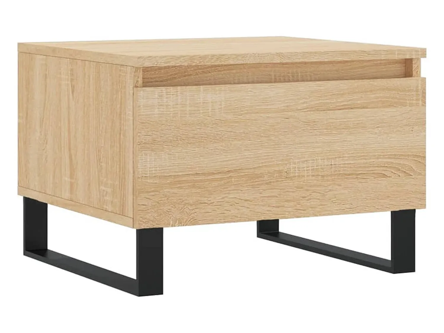 Mesa De Centro| Conjunto de 2 Mesas de Centro | Mesa de apoio | Mesa de café 50x46x35cm deriv. madeira carvalho sonoma Castanho