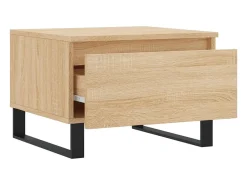 Mesa De Centro| Conjunto de 2 Mesas de Centro | Mesa de apoio | Mesa de café 50x46x35cm deriv. madeira carvalho sonoma Castanho