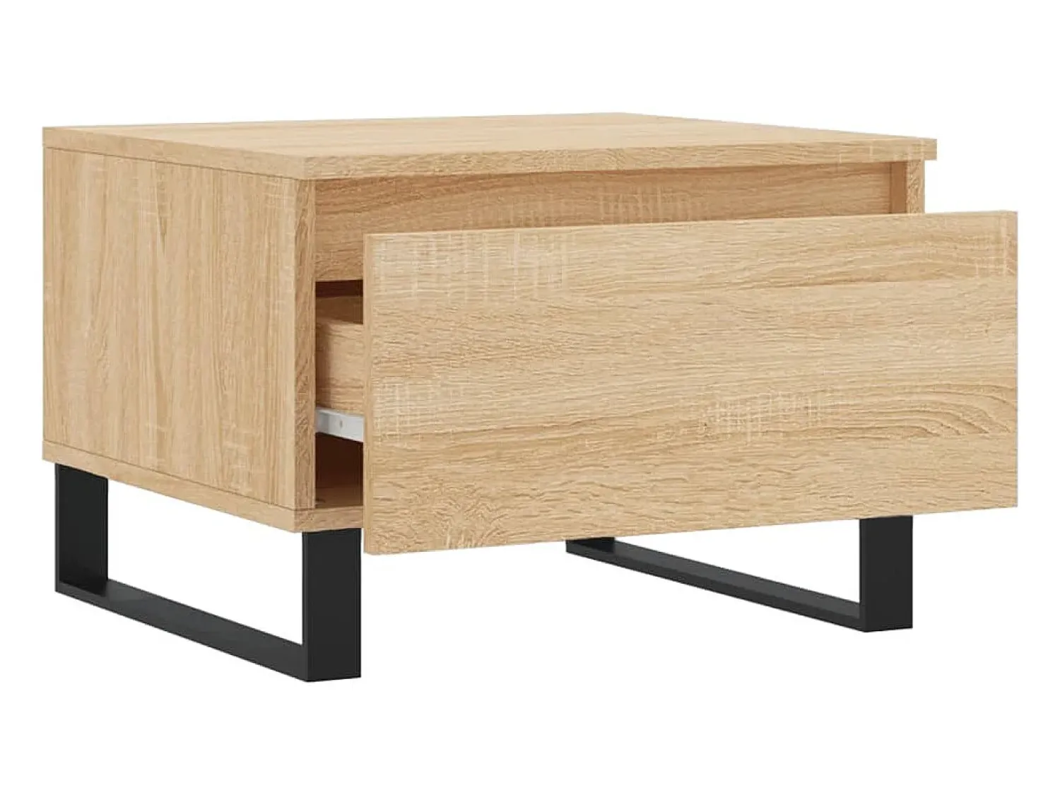 Mesa De Centro| Conjunto de 2 Mesas de Centro | Mesa de apoio | Mesa de café 50x46x35cm deriv. madeira carvalho sonoma Castanho
