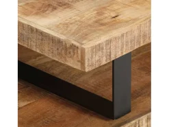 Sale Conjunto de 2 Mesas de Centro | Mesa de apoio madeira de mangueira maciça Castanho