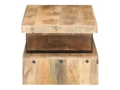 Sale Conjunto de 2 Mesas de Centro | Mesa de apoio madeira de mangueira maciça Castanho