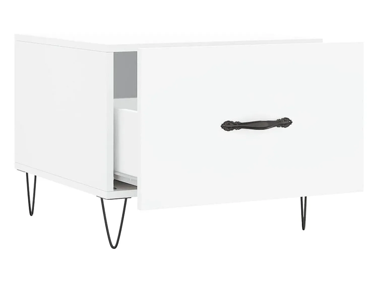Conjunto de 2 Mesas de Centro | Mesa de apoio | Mesa de café 50x50x40 cm madeira processada^ Mesa De Centro
