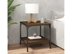 Conjunto de 2 Mesas de Centro | Mesa de apoio | Mesa de café derivados madeira carvalho^ Mesa De Centro