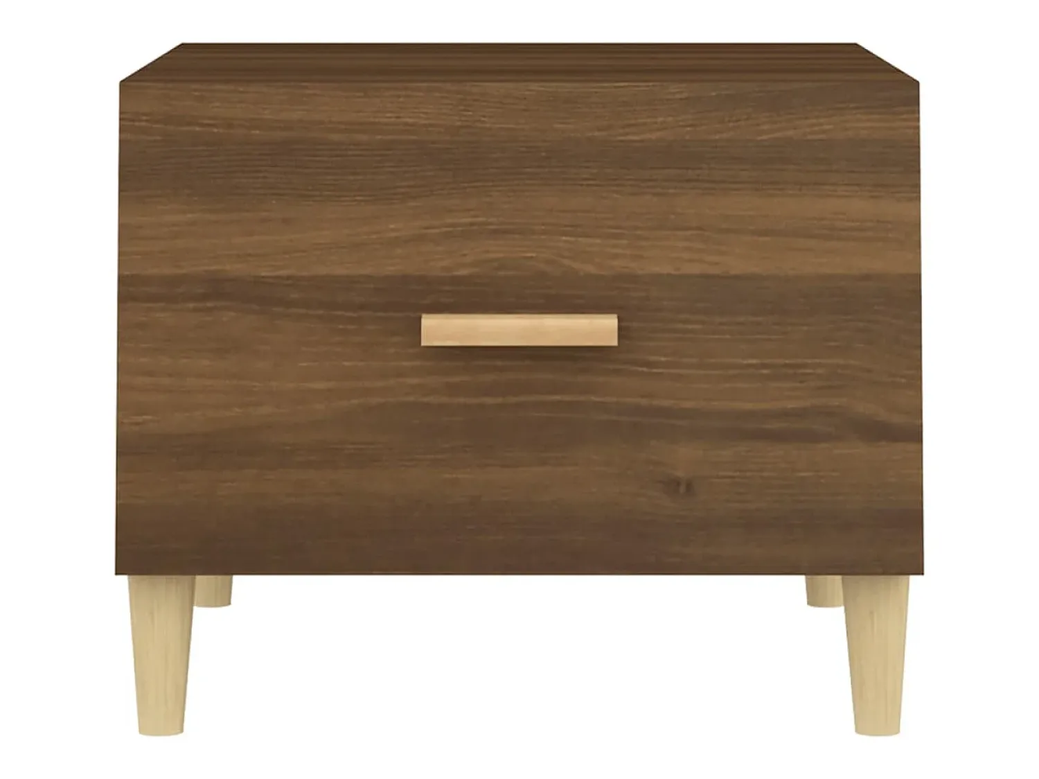 Mesa De Centro* Conjunto de 2 Mesas de Centro | Mesa de apoio 50x50x40 cm madeira proc. carvalho Castanho