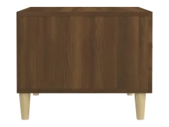 Mesa De Centro* Conjunto de 2 Mesas de Centro | Mesa de apoio 50x50x40 cm madeira proc. carvalho Castanho