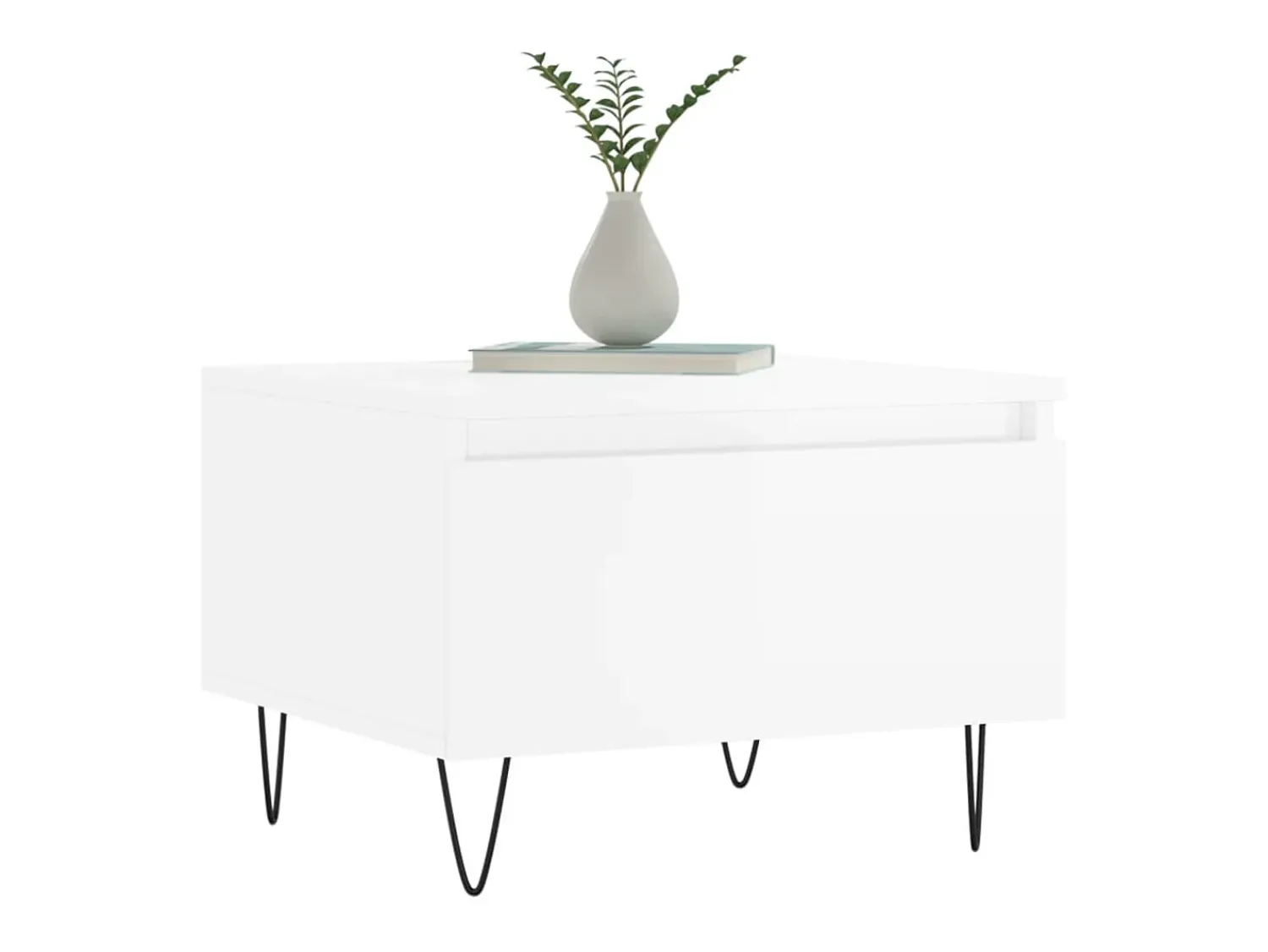 Conjunto de 2 Mesas de Centro | Mesa de apoio | Mesa de café 50x46x35cm deriv. madeira brilhante^ Mesa De Centro