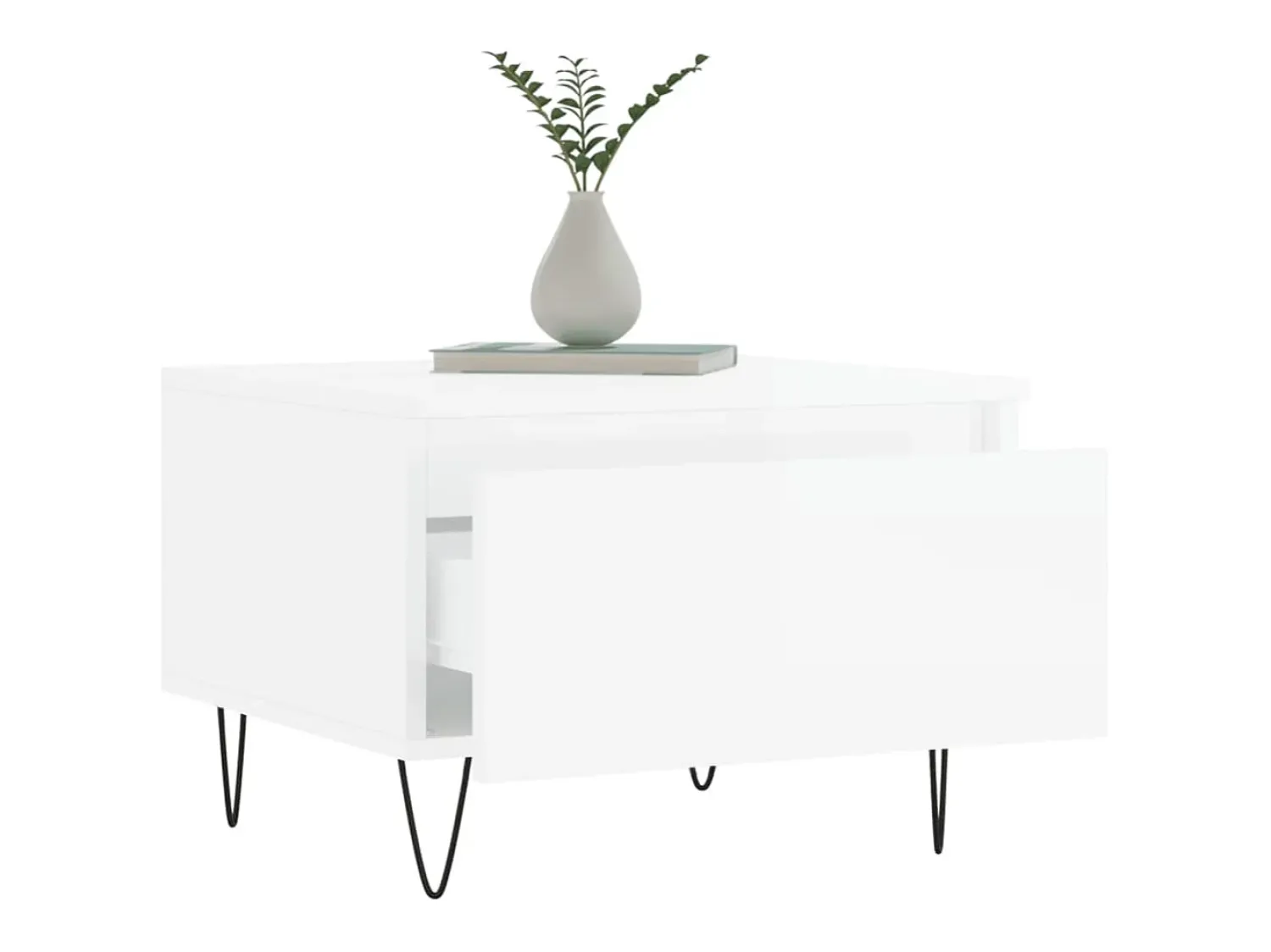 Conjunto de 2 Mesas de Centro | Mesa de apoio | Mesa de café 50x46x35cm deriv. madeira brilhante^ Mesa De Centro