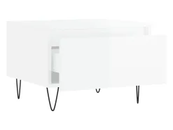 Conjunto de 2 Mesas de Centro | Mesa de apoio | Mesa de café 50x46x35cm deriv. madeira brilhante^ Mesa De Centro