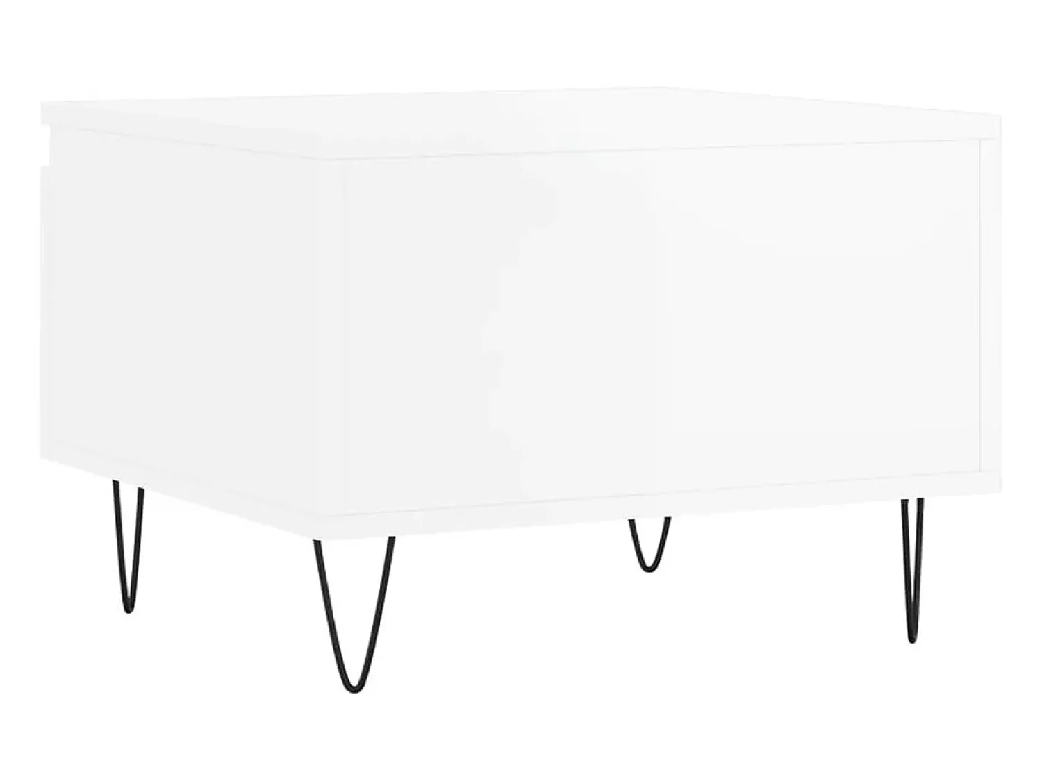 Conjunto de 2 Mesas de Centro | Mesa de apoio | Mesa de café 50x46x35cm deriv. madeira brilhante^ Mesa De Centro