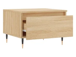 Mesa De Centro| Conjunto de 2 Mesas de Centro | Mesa de apoio | Mesa de café 50x46x35cm deriv. madeira carvalho sonoma Castanho
