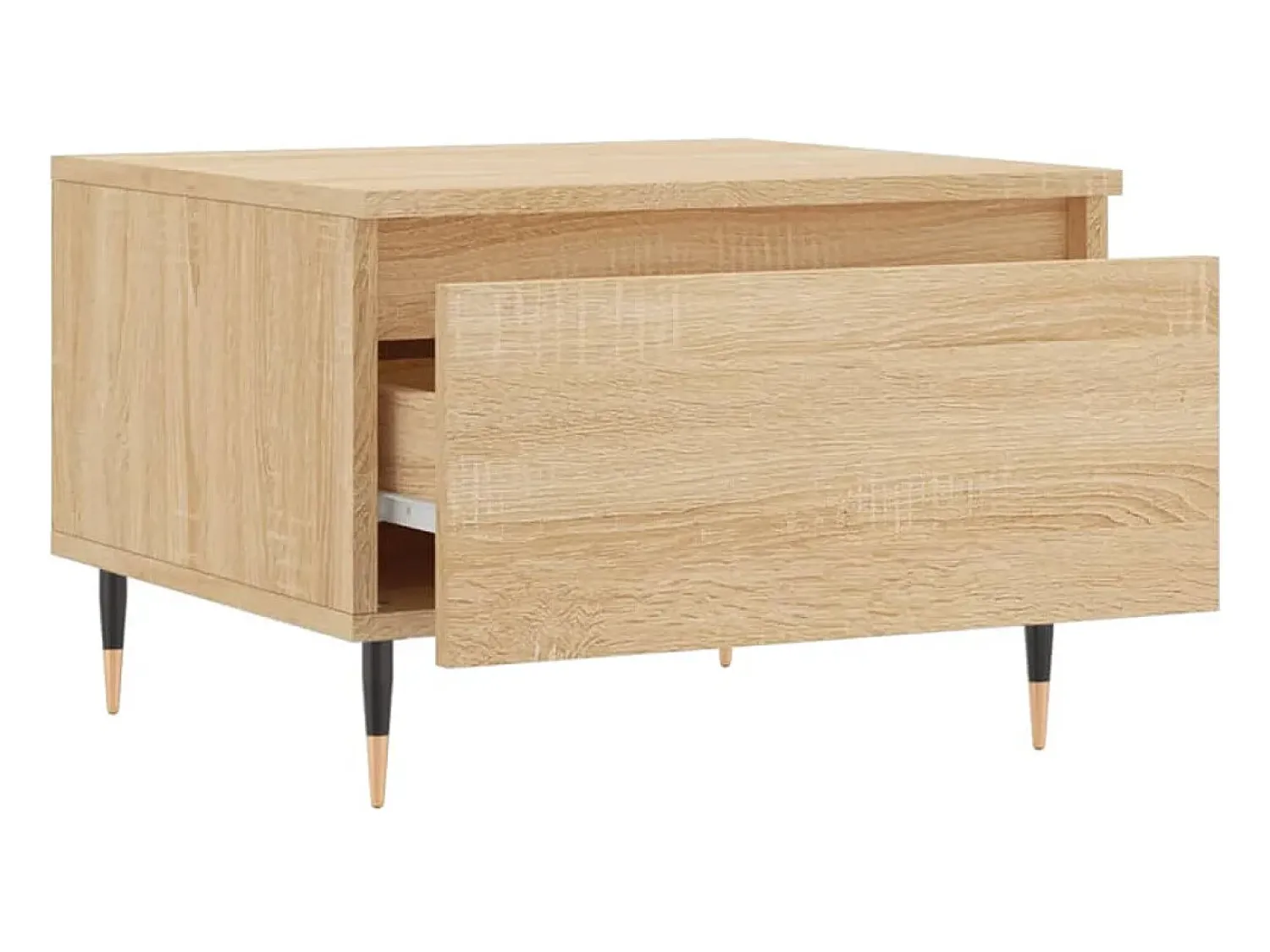 Mesa De Centro| Conjunto de 2 Mesas de Centro | Mesa de apoio | Mesa de café 50x46x35cm deriv. madeira carvalho sonoma Castanho