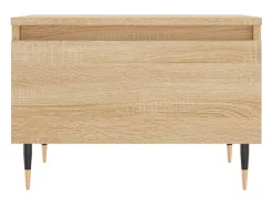 Mesa De Centro| Conjunto de 2 Mesas de Centro | Mesa de apoio | Mesa de café 50x46x35cm deriv. madeira carvalho sonoma Castanho