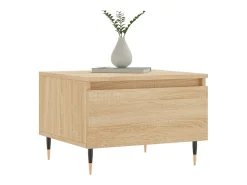 Mesa De Centro| Conjunto de 2 Mesas de Centro | Mesa de apoio | Mesa de café 50x46x35cm deriv. madeira carvalho sonoma Castanho