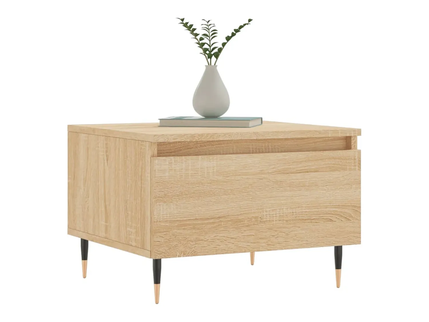 Mesa De Centro| Conjunto de 2 Mesas de Centro | Mesa de apoio | Mesa de café 50x46x35cm deriv. madeira carvalho sonoma Castanho