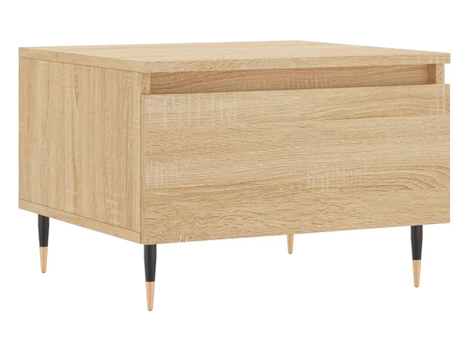 Mesa De Centro| Conjunto de 2 Mesas de Centro | Mesa de apoio | Mesa de café 50x46x35cm deriv. madeira carvalho sonoma Castanho
