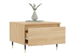 Mesa De Centro| Conjunto de 2 Mesas de Centro | Mesa de apoio | Mesa de café 50x46x35cm deriv. madeira carvalho sonoma Castanho
