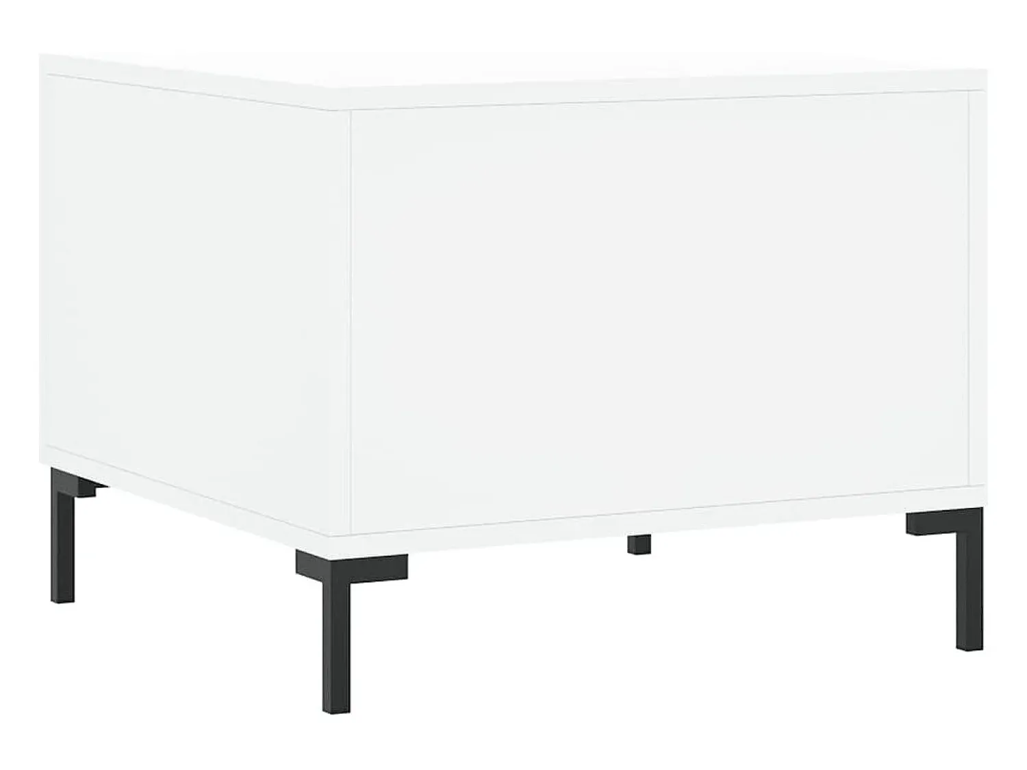 Mesa De Centro* Conjunto de 2 Mesas de Centro | Mesa de apoio | Mesa de café 50x50x40 cm madeira processada Branco