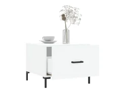 Mesa De Centro* Conjunto de 2 Mesas de Centro | Mesa de apoio | Mesa de café 50x50x40 cm madeira processada Branco