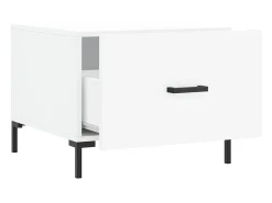 Mesa De Centro* Conjunto de 2 Mesas de Centro | Mesa de apoio | Mesa de café 50x50x40 cm madeira processada Branco