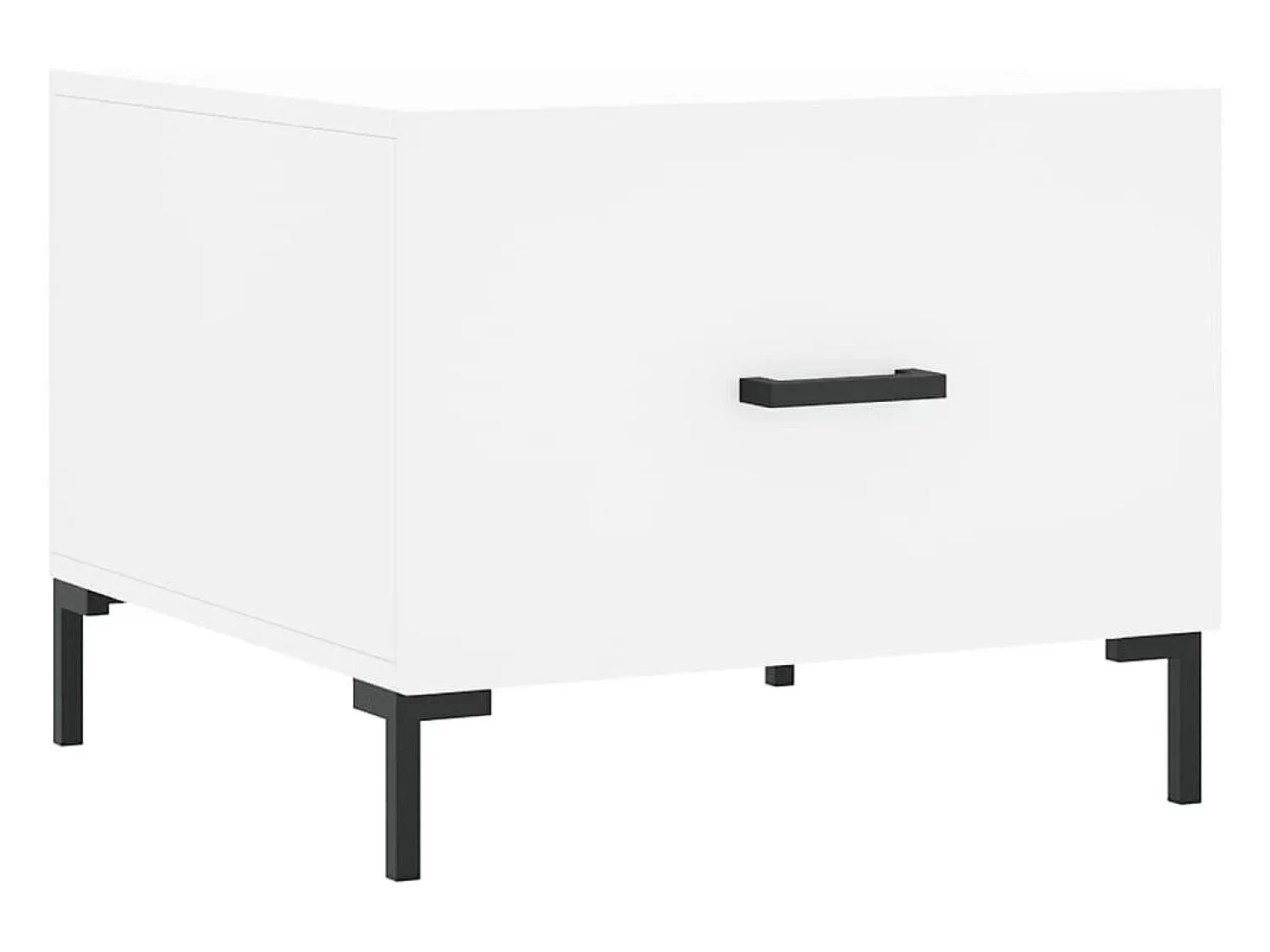 Mesa De Centro* Conjunto de 2 Mesas de Centro | Mesa de apoio | Mesa de café 50x50x40 cm madeira processada Branco