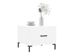 Mesa De Centro* Conjunto de 2 Mesas de Centro | Mesa de apoio | Mesa de café 50x50x40 cm madeira processada Branco