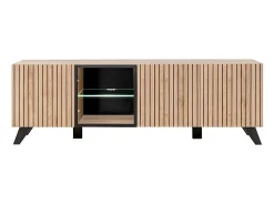Móvel De Tv*Price Factory Conjunto de 4 móveis para sala de estar coleção NIELSEN. Cores carvalho e preto. Castanho