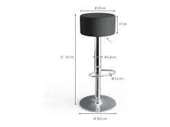 Vicco Conjunto de 2 peças de banco de bar 33x33x92^ Banco