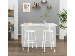 Clearance Vicco Conjunto de 2 peças de banco de bar 34x55x102 caracas Branco