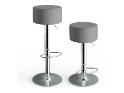 Discount Vicco Conjunto de 2 peças de banco de bar cinza 33x33x92 Cinzento