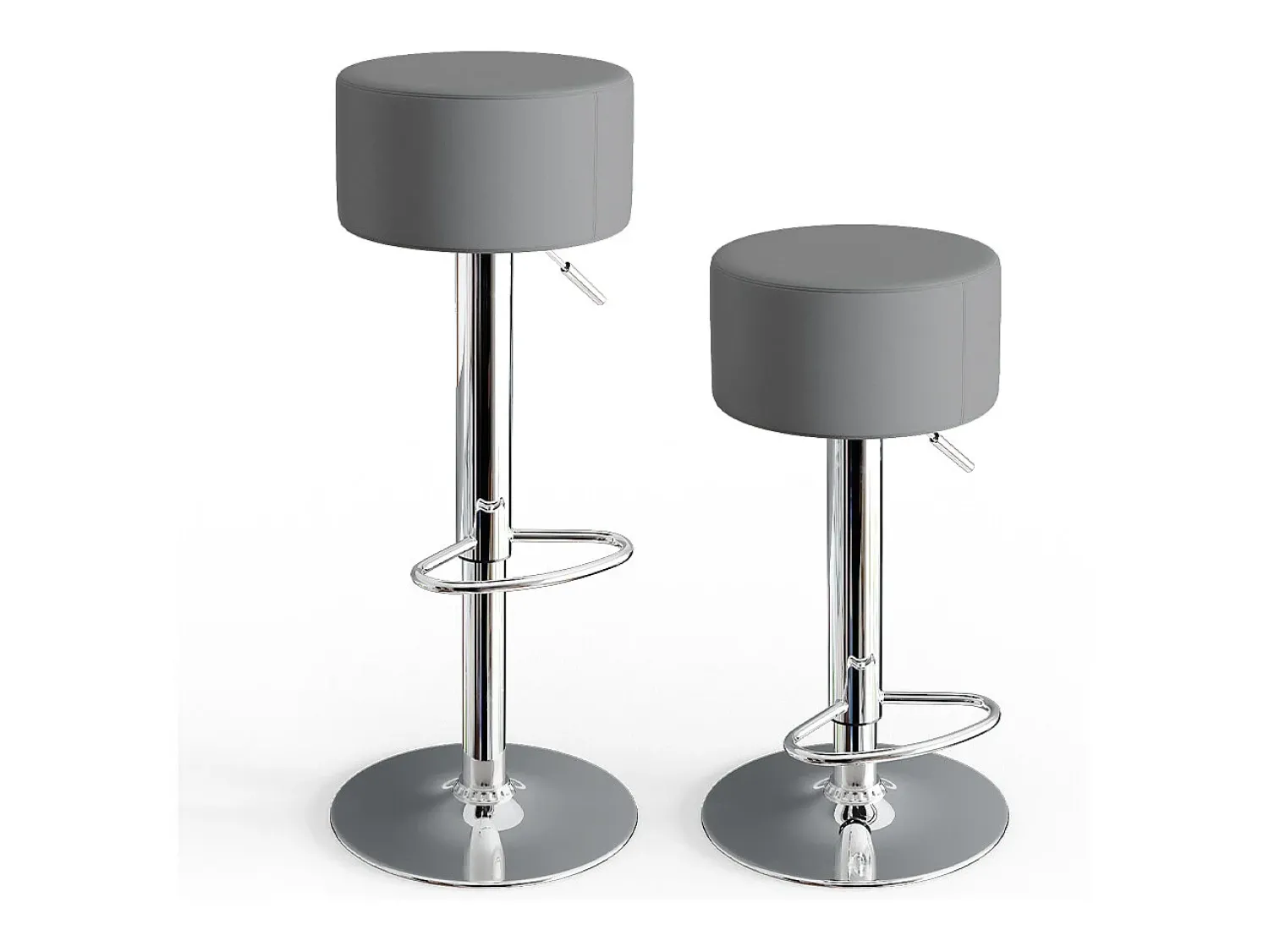 Discount Vicco Conjunto de 2 peças de banco de bar cinza 33x33x92 Cinzento