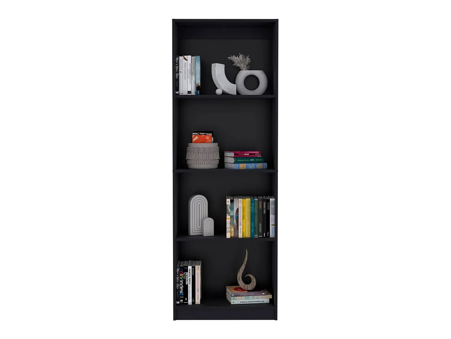 TuHome Conjunto de 3 peças de melamina para escritório em casa com prateleiras , 180.6 cm X 188.4 cm X 29.9 cm ,^ Biblioteca