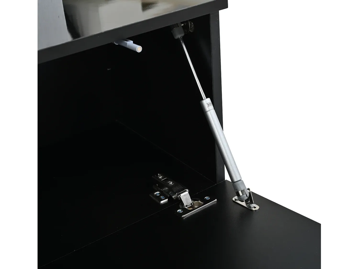 Móvel De Tv*Hauss Spole Conjunto de 3 peças para parede de TV - Suporte para TV + Vitrine + Prateleira - Preto