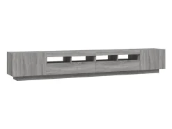 Helloshop26 Conjunto de 3 peças Sonoma Grey para sala de estar/guarda-roupa/suporte para TV com luzes LED 02_0025343^ Móvel De Tv