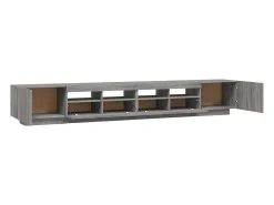 Helloshop26 Conjunto de 3 peças Sonoma Grey para sala de estar/guarda-roupa/suporte para TV com luzes LED 02_0025343^ Móvel De Tv
