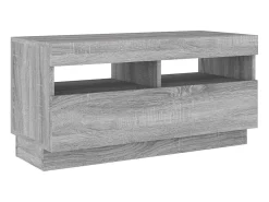 Helloshop26 Conjunto de 3 peças Sonoma Grey para sala de estar/guarda-roupa/suporte para TV com luzes LED 02_0025343^ Móvel De Tv
