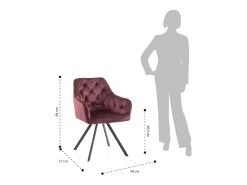 Conjunto de 2 poltronas ALEXA merlot^ Poltrona