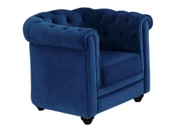 Poltrona|Vente-unique Conjunto de 2 poltronas CHESTERFIELD em veludo azul-real Azul escuro
