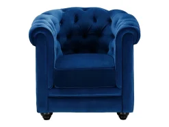 Poltrona|Vente-unique Conjunto de 2 poltronas CHESTERFIELD em veludo azul-real Azul escuro